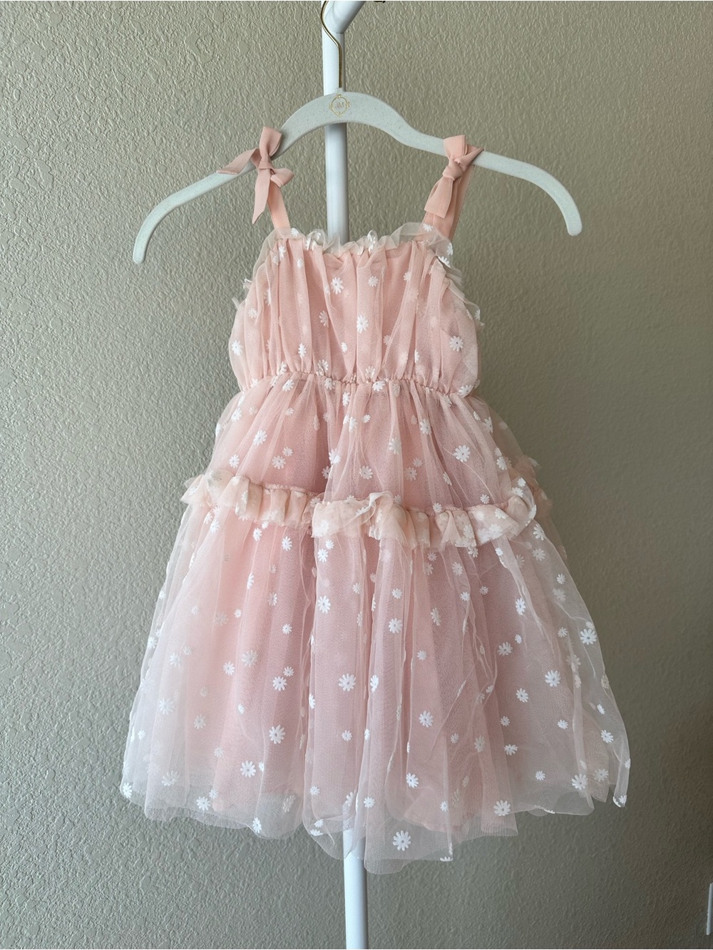 Cupcakes & cashmere pink daisy tulle dress size 5